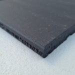 These 12mm black quarry tiles are double chamfered for comfort.